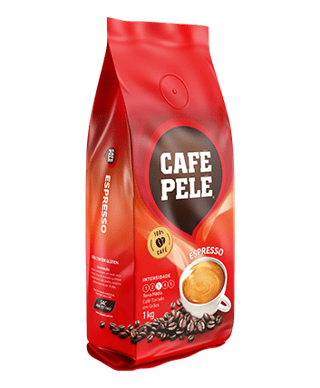 Pacote de Café Pelé Grãos Espresso 1kg