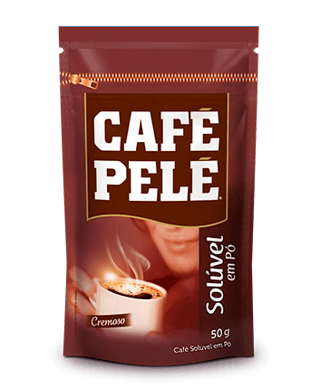 Pacote de Café Pelé Solúvel em Pó Sachê 50g