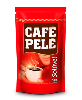 Pacote de Café Pelé Solúvel Granulado Sachê 50g