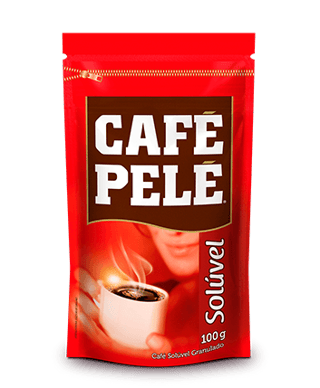 Pacote de Café Pelé Solúvel Granulado Sachê 100g