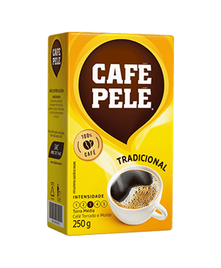 Pacote de Café Pelé Torrado e moído Tradicional Vácuo 250g