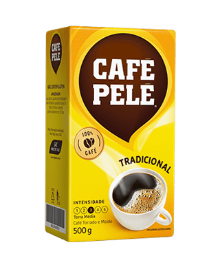 Pacote de Café Pelé Torrado e moído Tradicional Vácuo 500g